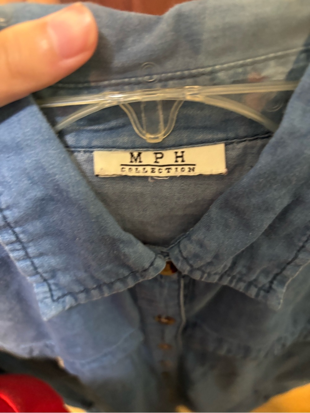 Girls' Light Blue Denim Shirt Dress